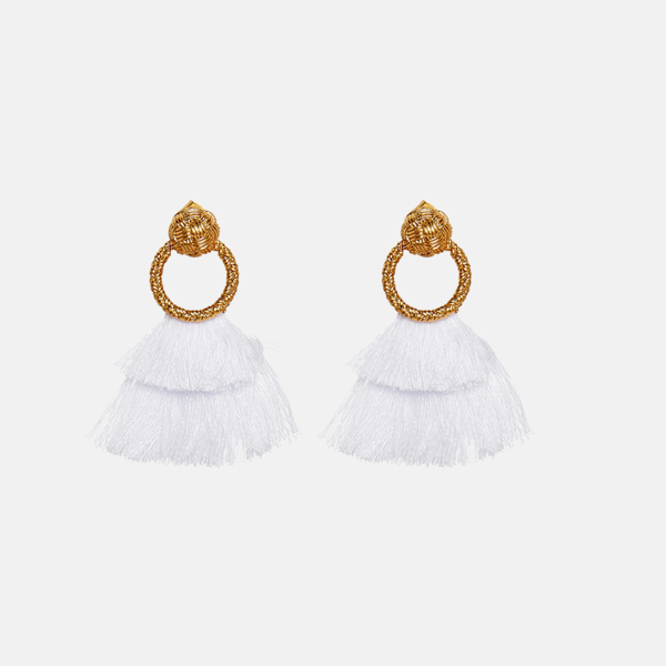 For Love & Lemons Loop Fringe Earrings